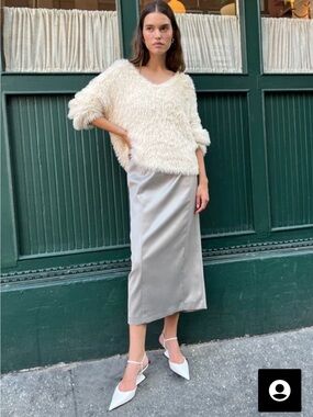 OAK+FORT Cream V-Neck Sweater